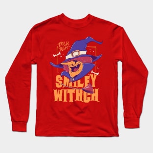 HAPPY HALLOWEEN - SMILEY WITCH Long Sleeve T-Shirt